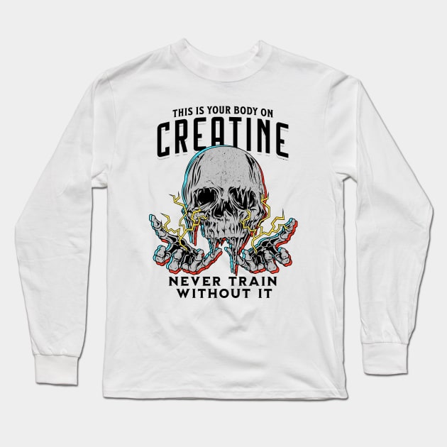 Your Body On Creatine Long Sleeve T-Shirt by RuthlessMasculinity